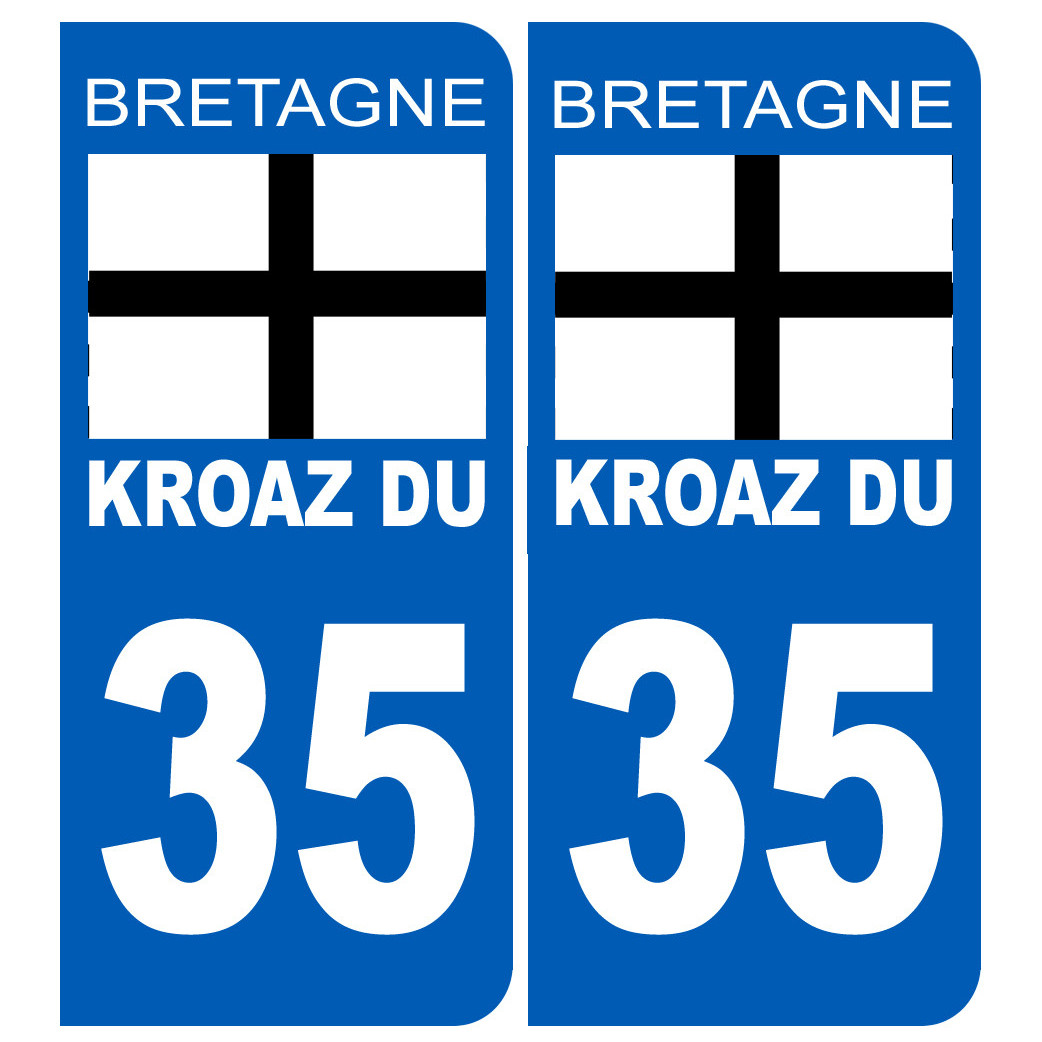Immatriculation 35 Kroaz-Du - Sticker/autocollant