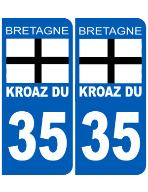 Immatriculation 35 Kroaz-Du - Sticker/autocollant