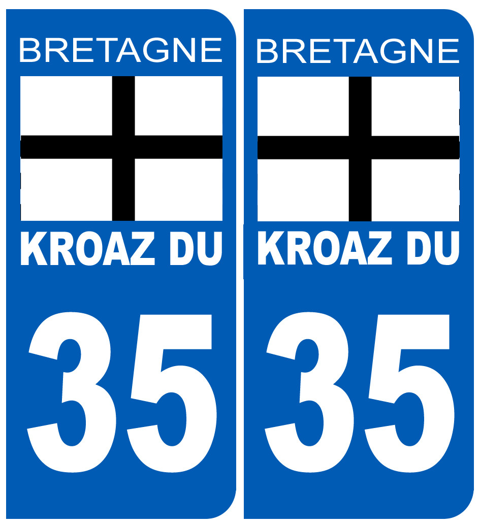 Immatriculation 35 Kroaz-Du - Sticker/autocollant