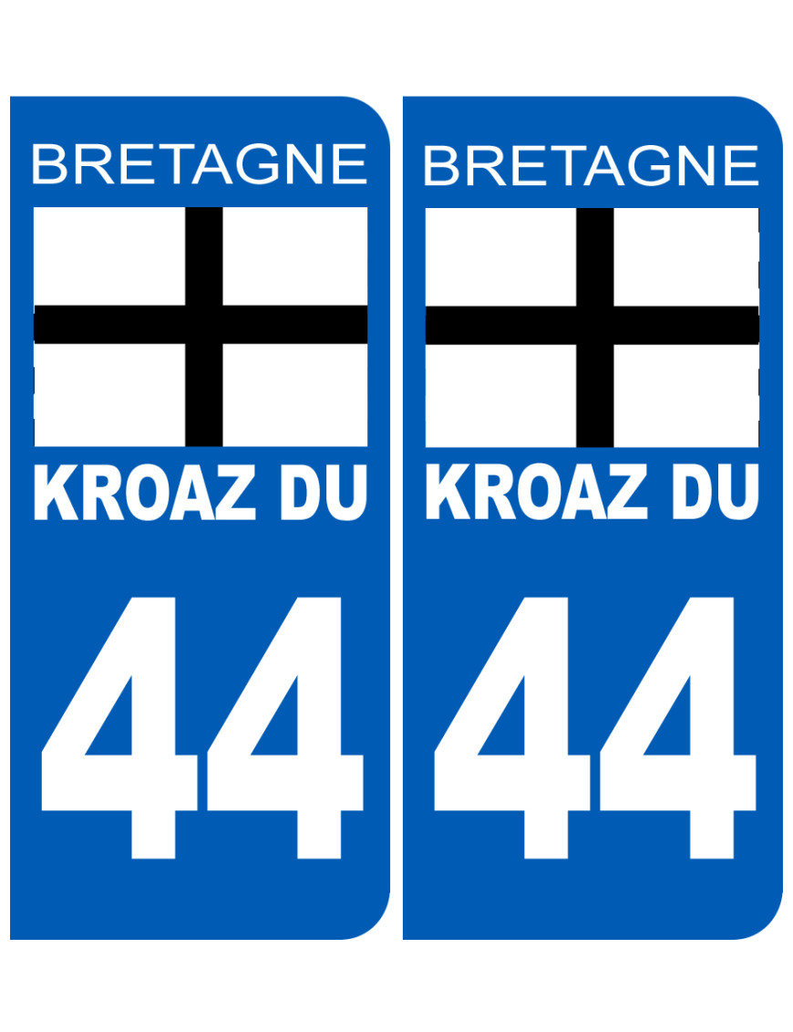 Immatriculation 44 Kroaz-Du - Sticker/autocollant