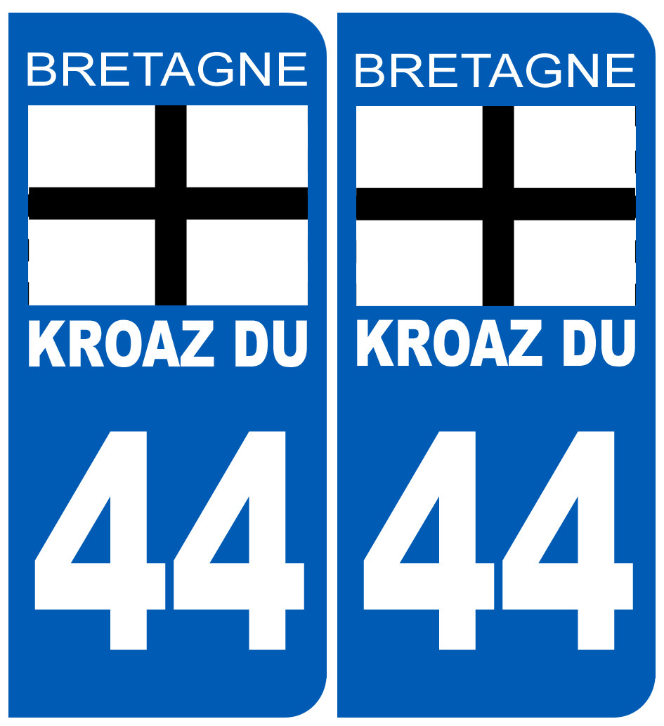 Immatriculation 44 Kroaz-Du - Sticker/autocollant