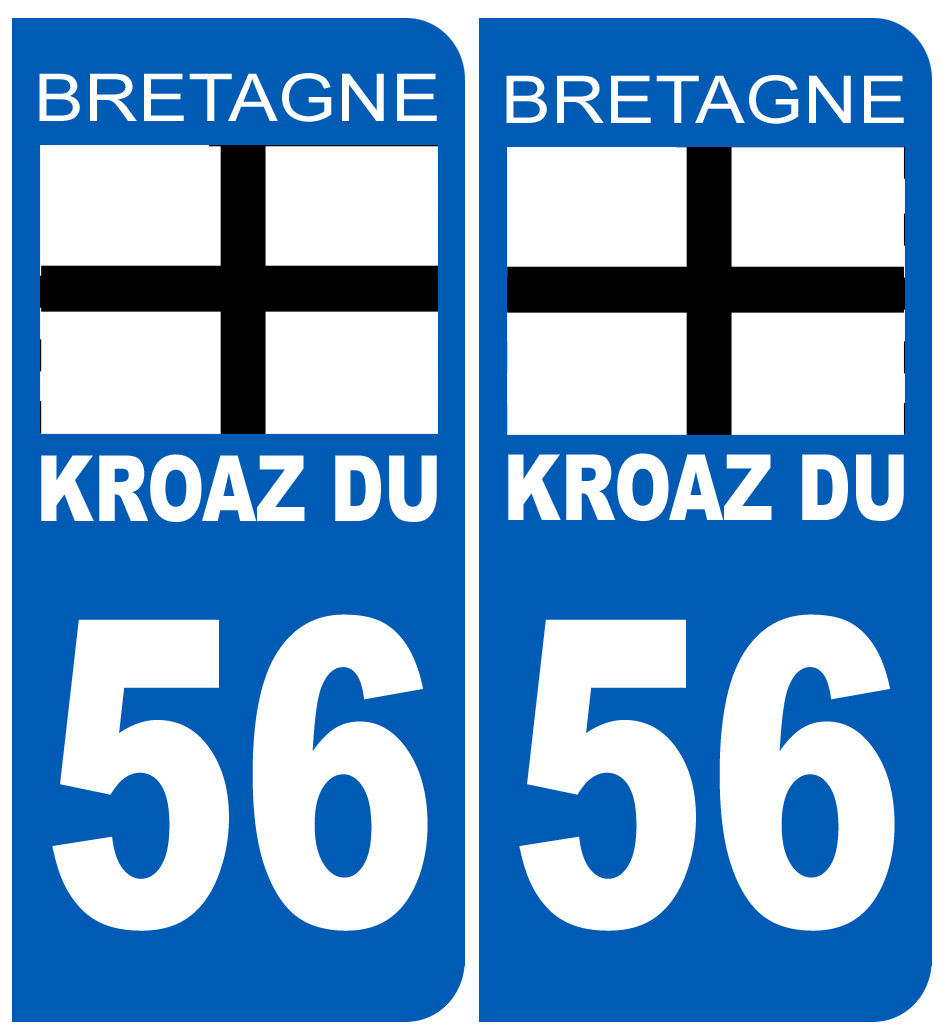 Immatriculation 56 Kroaz-Du - Sticker/autocollant