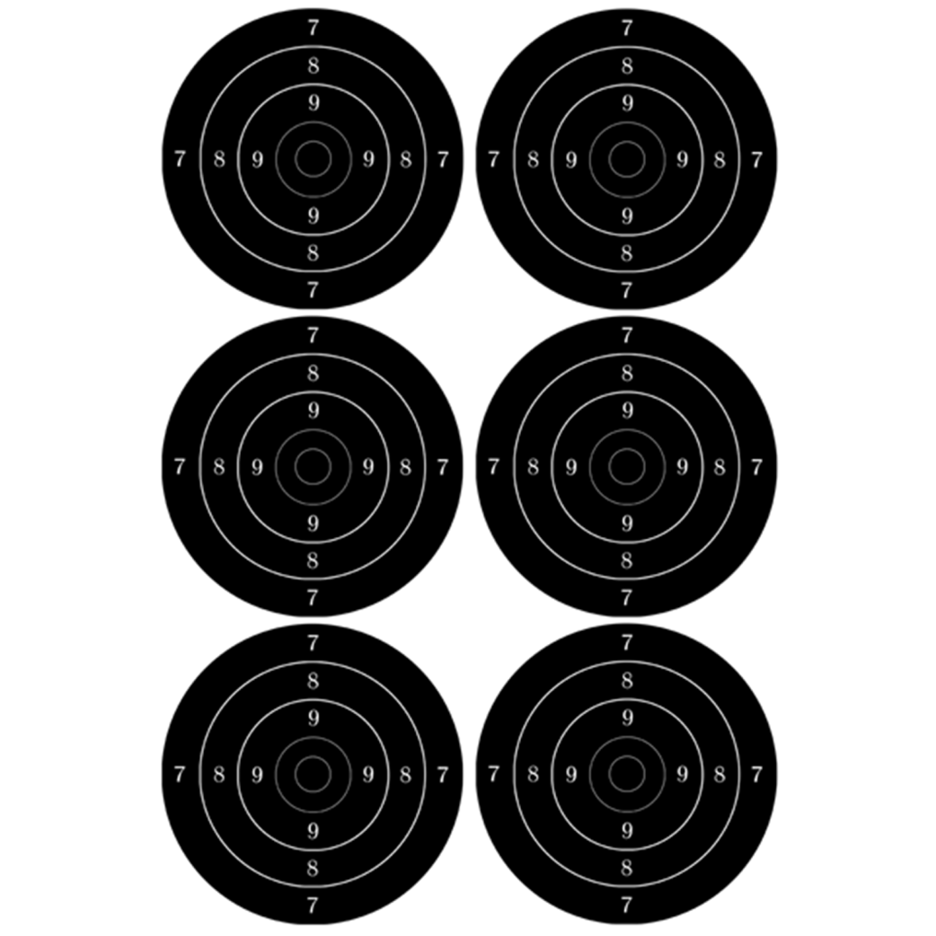Cible noire 2 (6 fois 10cm) - Sticker/autocollant