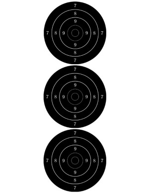 Cible noire (3 fois 10cm) - Sticker/autocollant