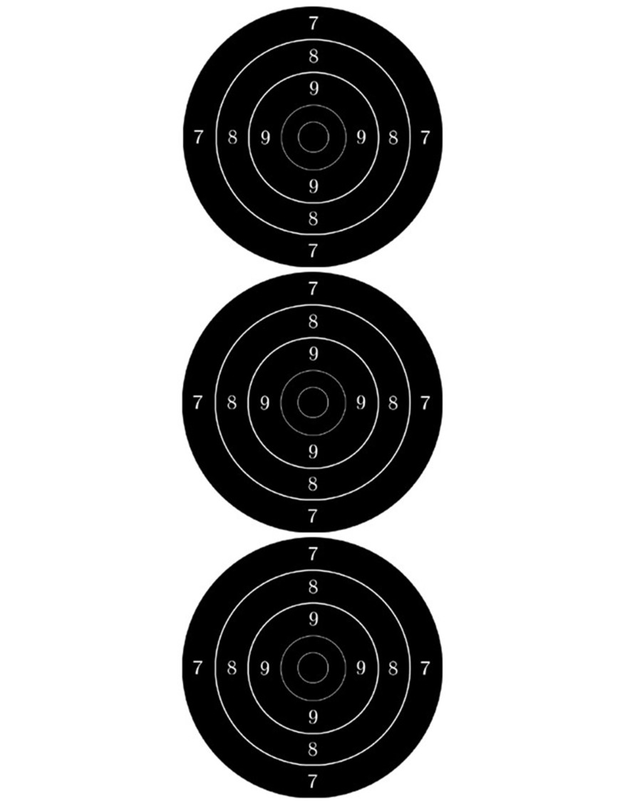 Cible noire (3 fois 10cm) - Sticker/autocollant