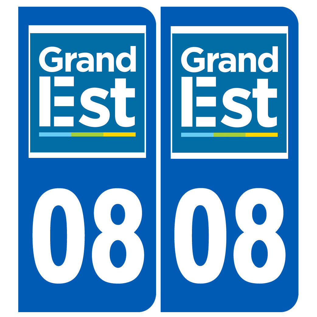 Immatriculation 08 Grand Est - Sticker/autocollant