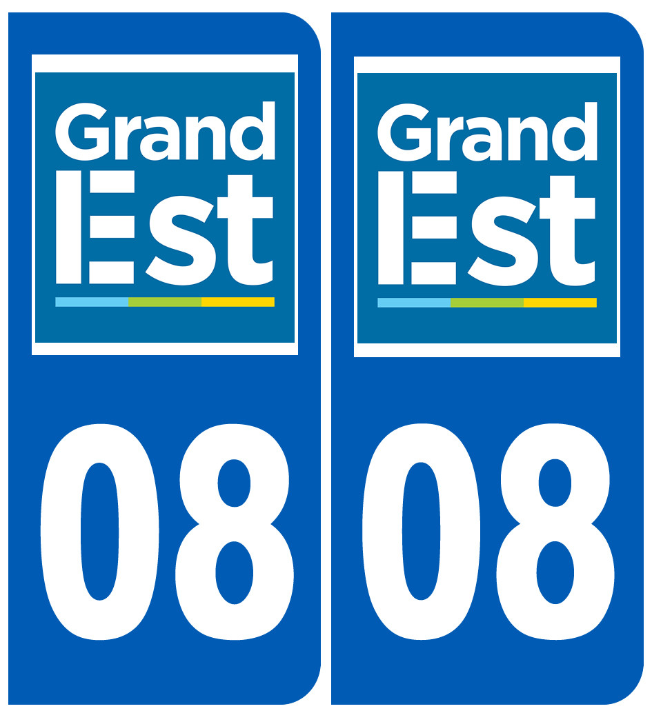 Immatriculation 08 Grand Est - Sticker/autocollant