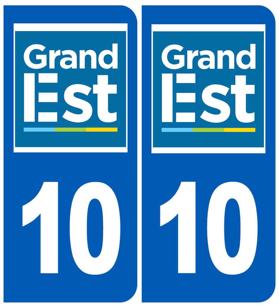 Immatriculation 10 Grand Est - Sticker/autocollant