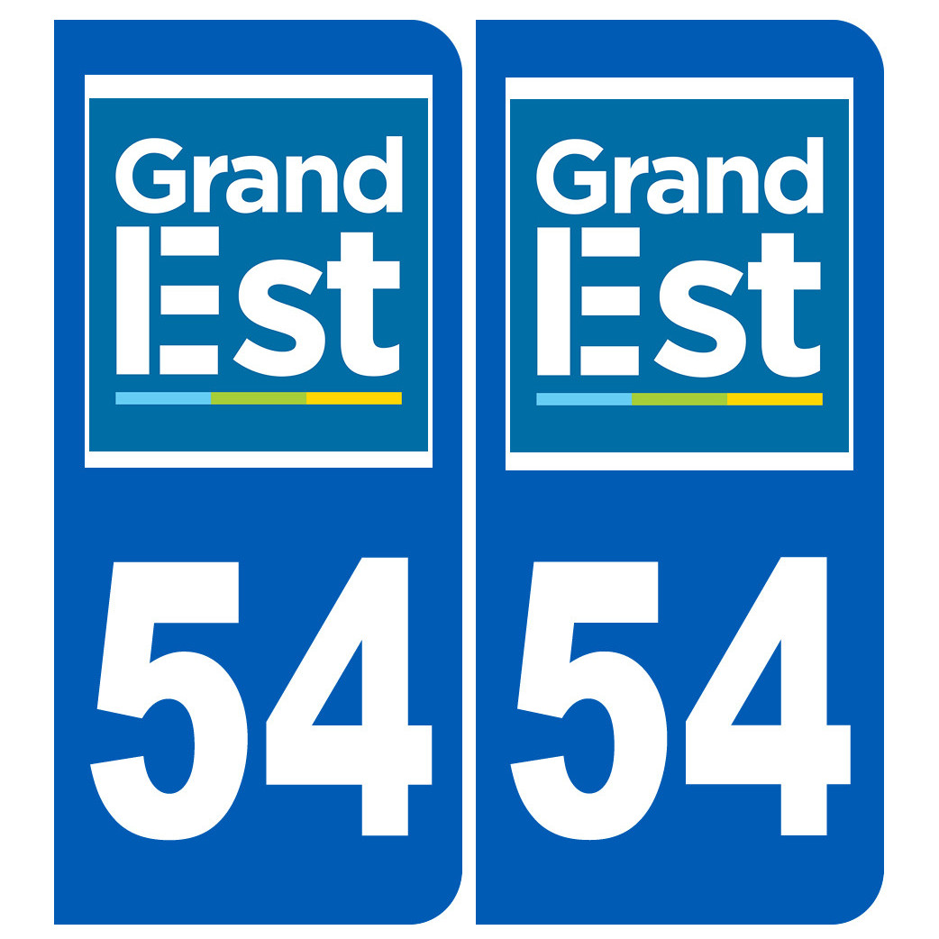 Immatriculation 54 Grand Est - Sticker/autocollant