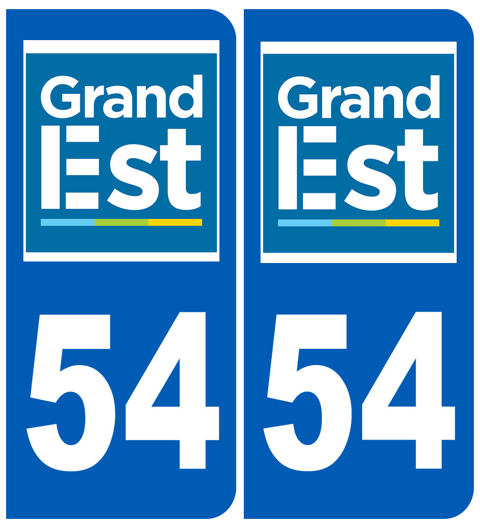 Immatriculation 54 Grand Est - Sticker/autocollant