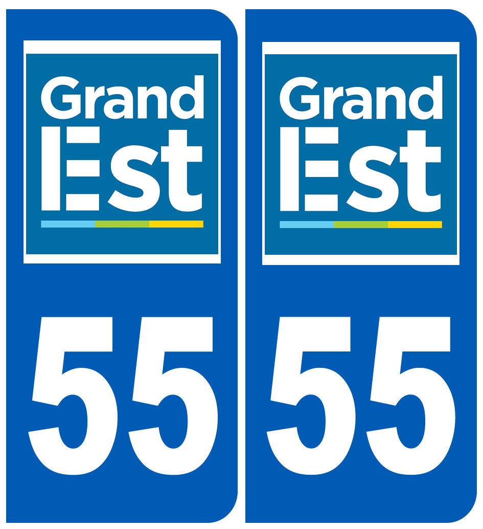 Immatriculation 55 Grand Est - Sticker/autocollant