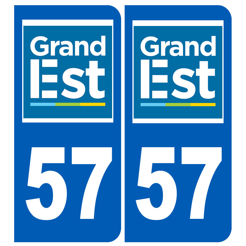Immatriculation 57 Grand Est - Sticker/autocollant