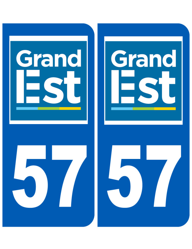 Immatriculation 57 Grand Est - Sticker/autocollant Immatriculation 57 Grand Est - Sticker/autocollant