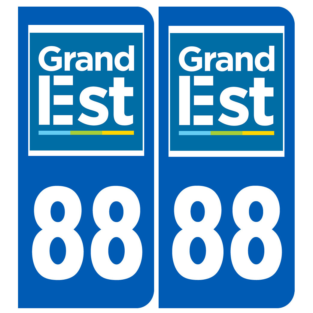 Immatriculation 88 Grand Est - Sticker/autocollant