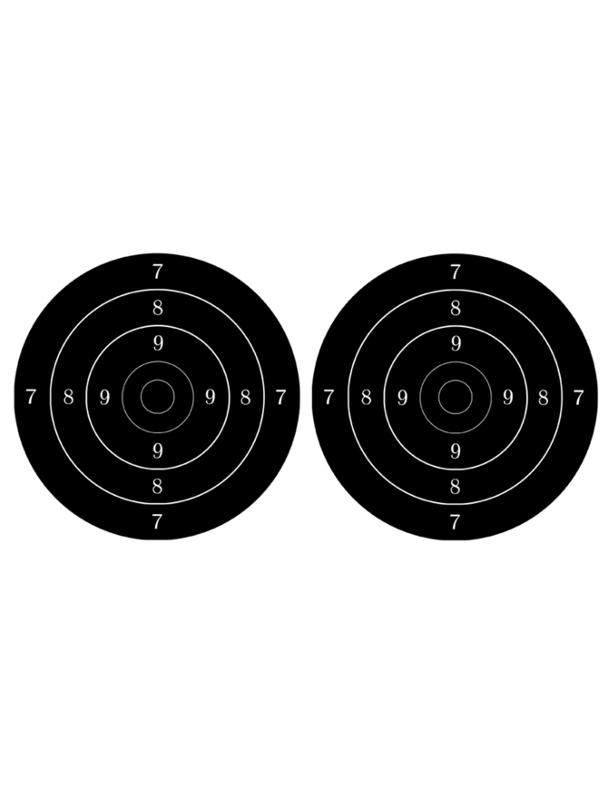 Cible noire (2 fois 10cm) - Sticker/autocollant Cible noire (2 fois 10cm) - Sticker/autocollant