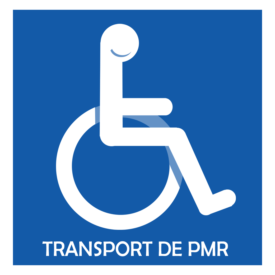 Transport des PMR - 20x20cm - Sticker/autocollant