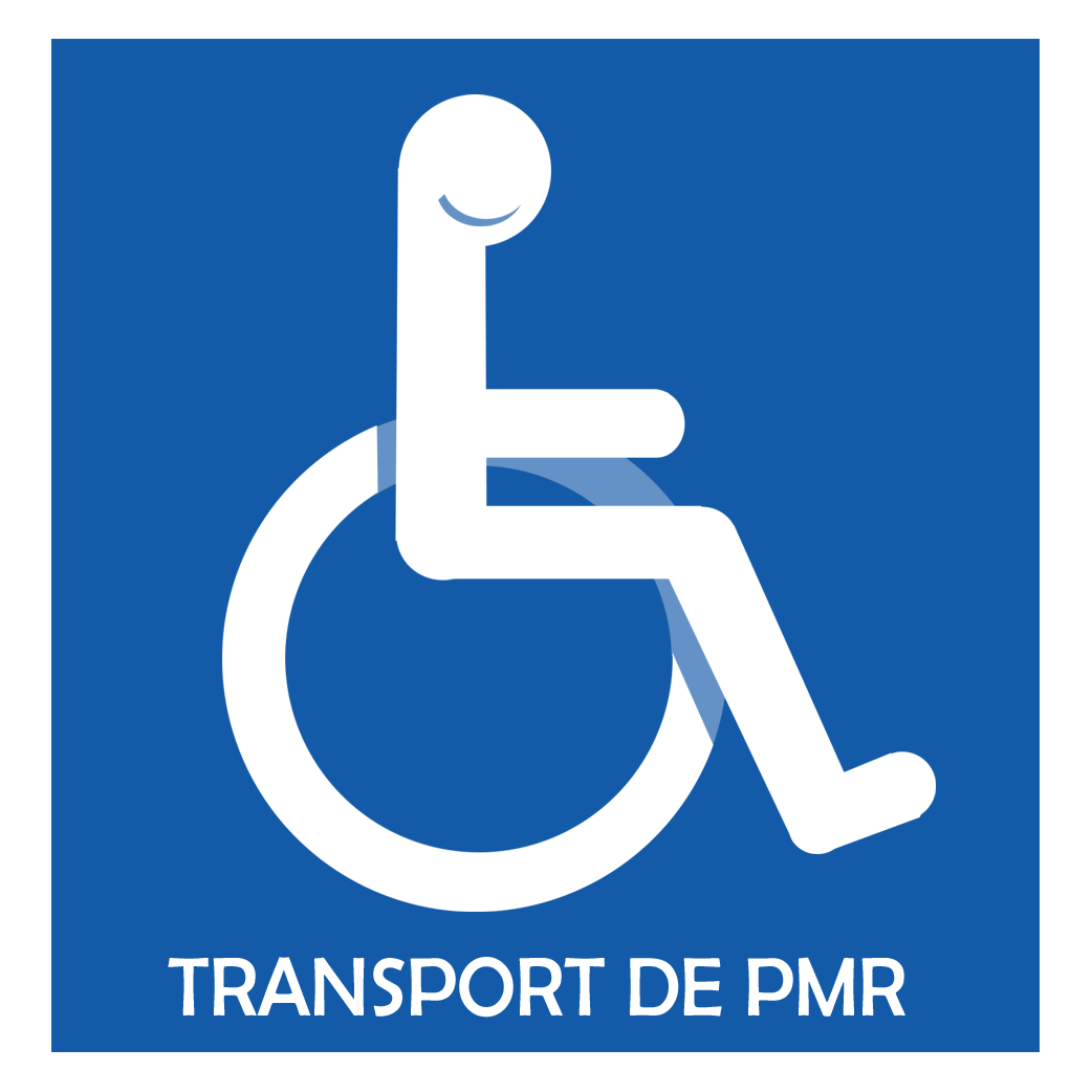 Transport des PMR - 15x15cm - Sticker/autocollant