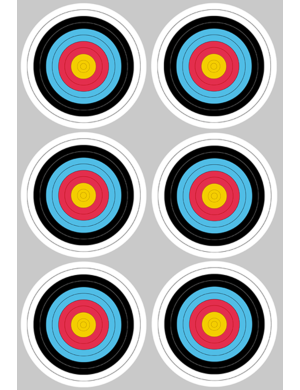 Cible colorée (6 fois 10cm) - Sticker/autocollant