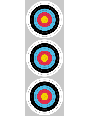 Cible colorée (3 de 10cm) - Sticker/autocollant