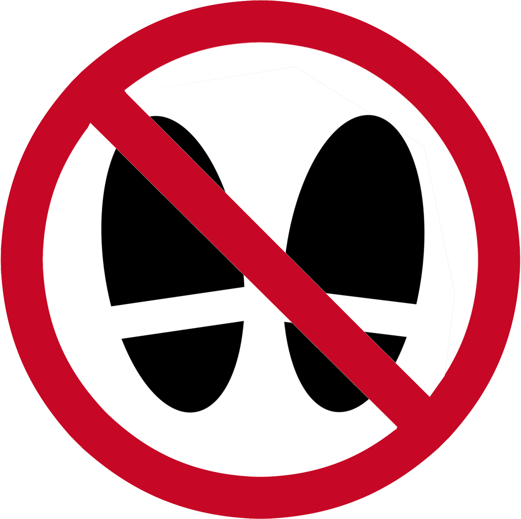 Interdit de monter ou marcher à cet endroit - 15cm - Sticker/autocollant