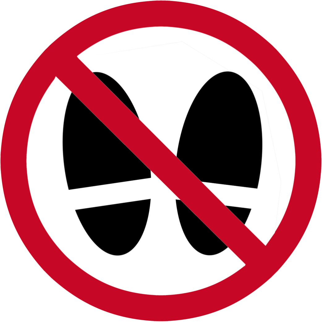 Interdit de monter ou marcher à cet endroit - 10cm - Sticker/autocollant