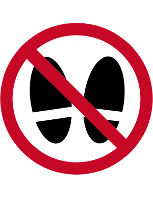 Interdit de monter ou marcher à cet endroit - 5cm - Sticker/autocollant