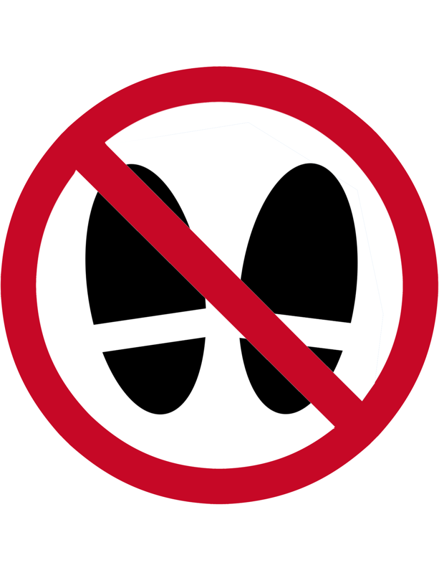 Interdit de monter ou marcher à cet endroit - 5cm - Sticker/autocollant