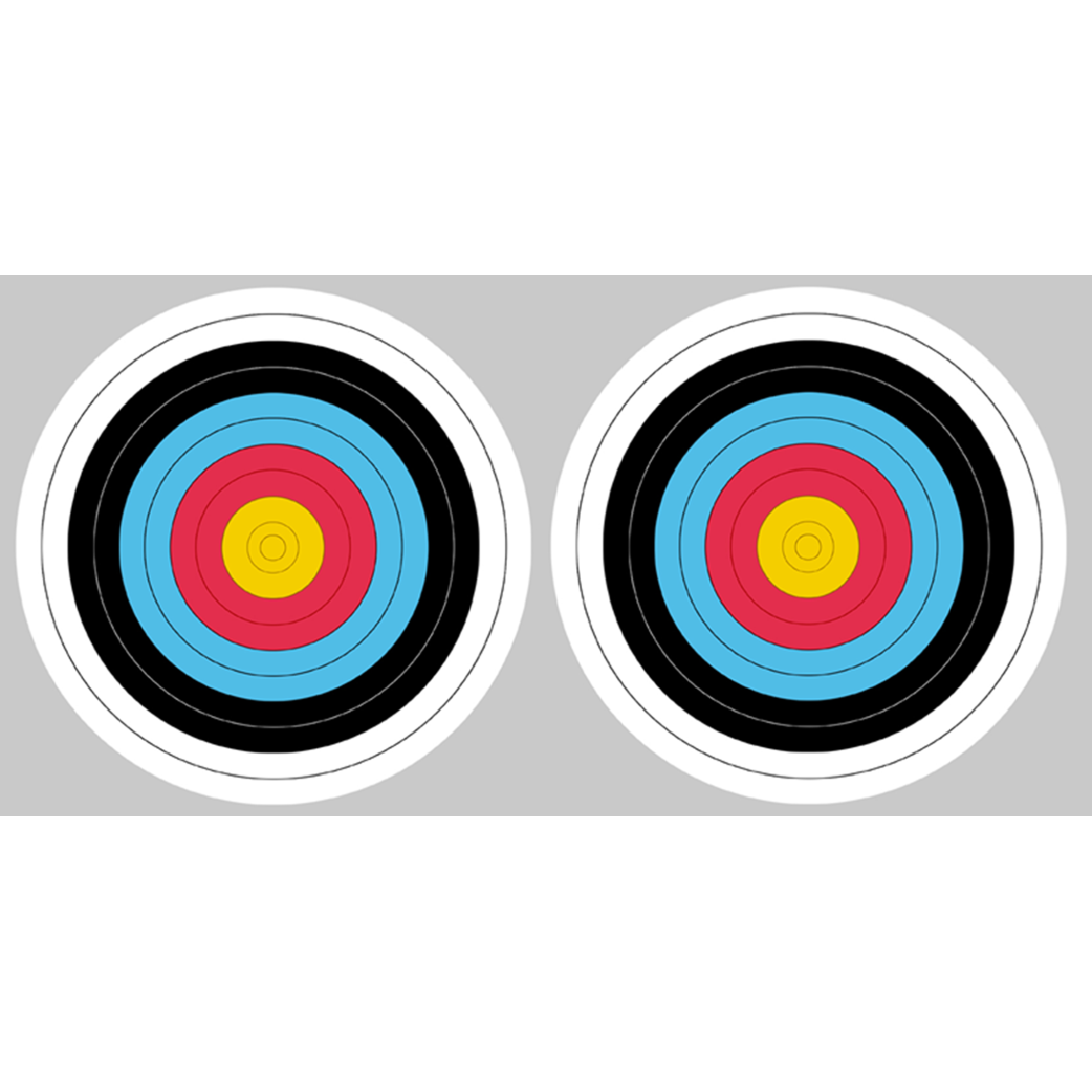 Cible colorée (2 fois 10cm) - Sticker/autocollant