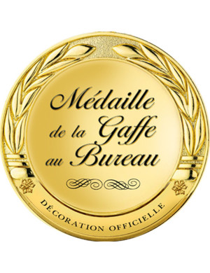Médaille de la gaffe au bureau (20x20cm) - Sticker/autocollant