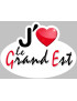 j'aime le Grand Est - 15x11cm - Sticker/autocollant