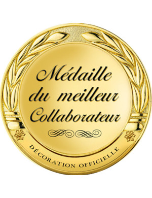 Médaille du meilleur collaborateur - 20x20cm - Sticker/autocollant