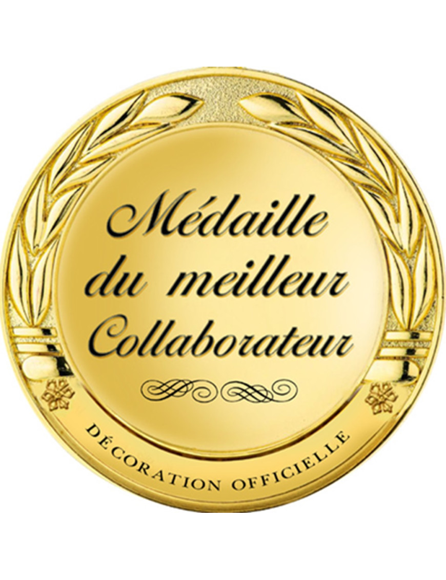 Médaille du meilleur collaborateur - 20x20cm - Sticker/autocollant