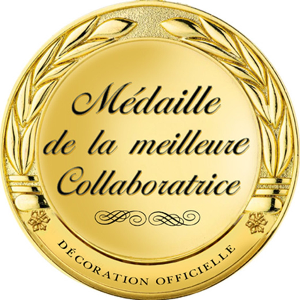 Médaille de la meilleure collaboratrice (20x20cm) - Sticker/autocollant