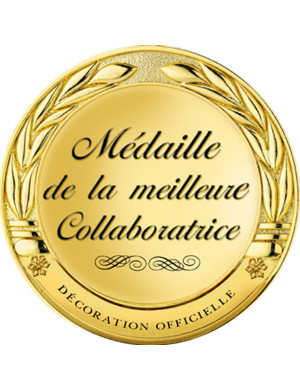 Médaille de la meilleure collaboratrice - 20x20cm - Sticker/autocolla