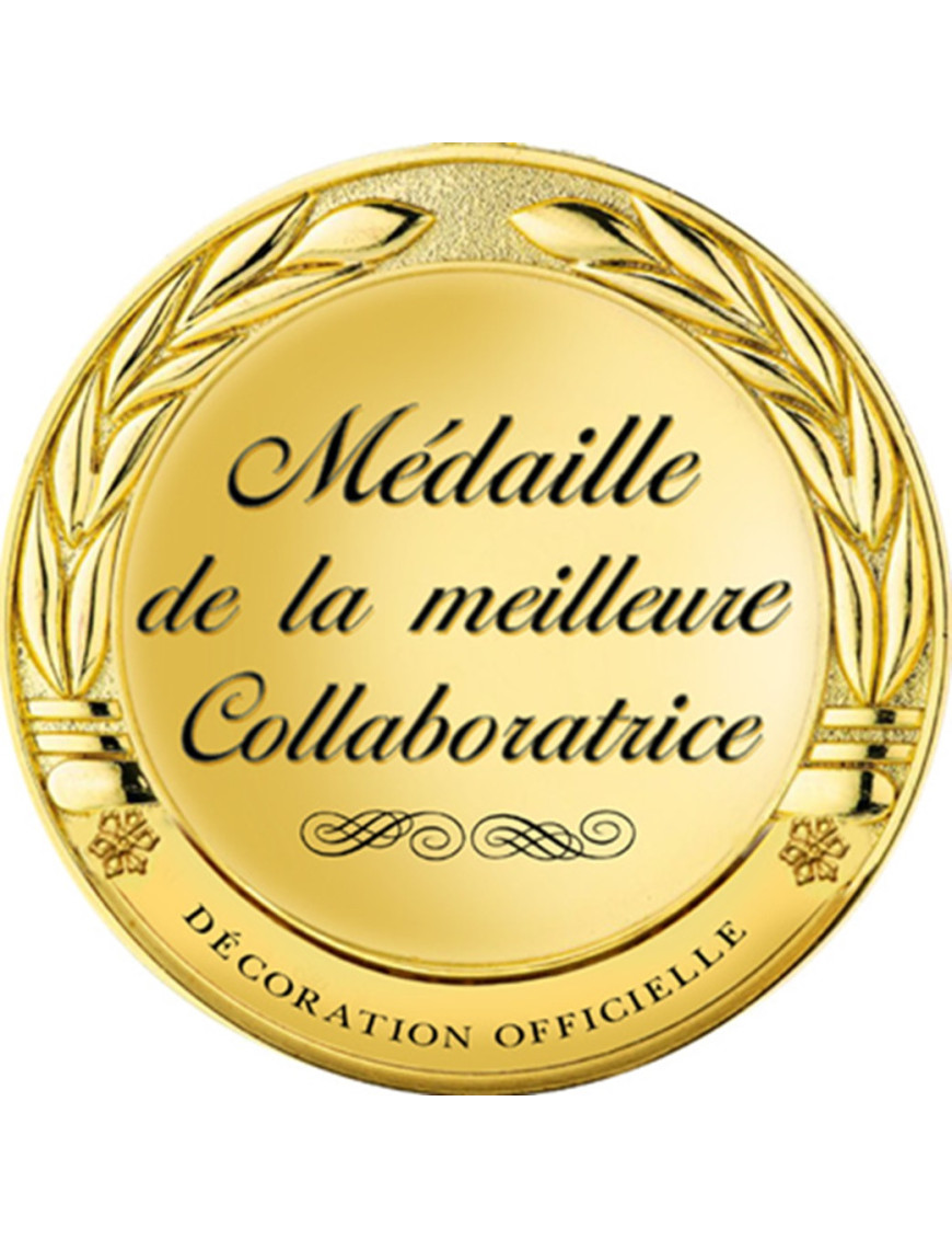 Médaille de la meilleure collaboratrice (20x20cm) - Sticker/autocollant