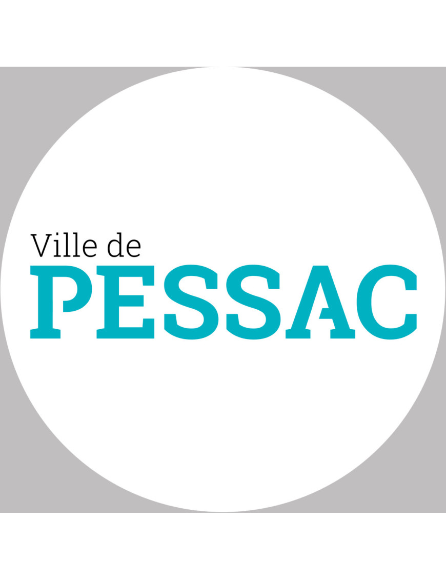 PESSAC (20x20cm) - Sticker/autocollant