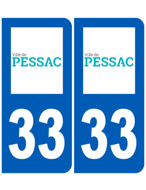 immatriculation 33 PESSAC - Sticker/autocollant