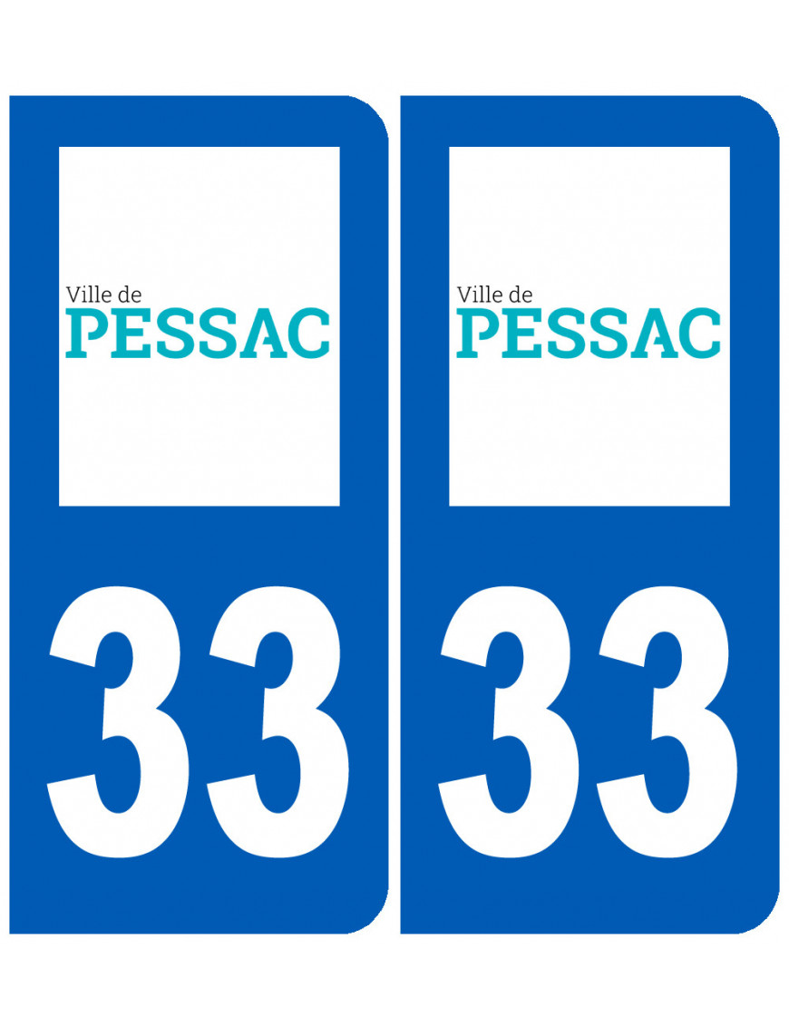 immatriculation 33 PESSAC - Sticker/autocollant