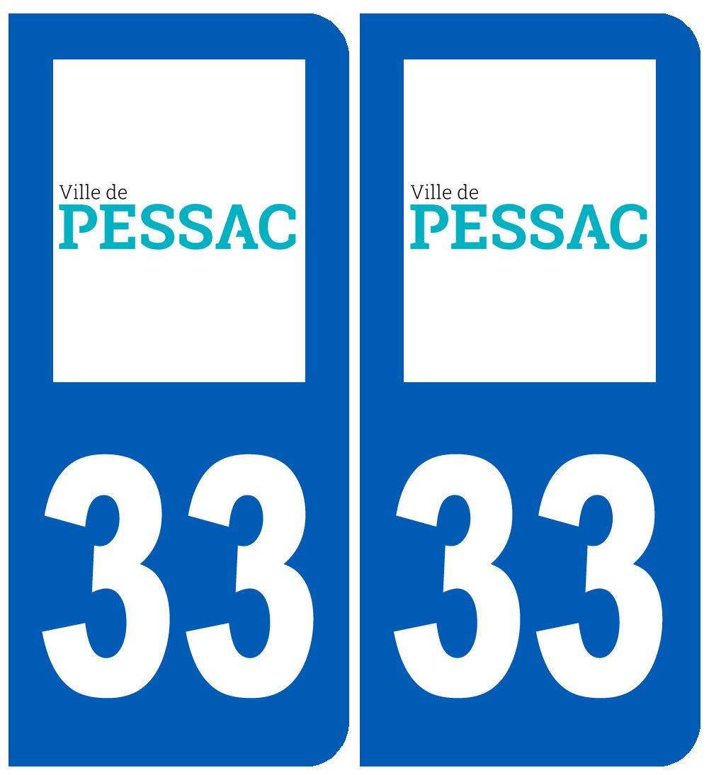 immatriculation 33 PESSAC - Sticker/autocollant