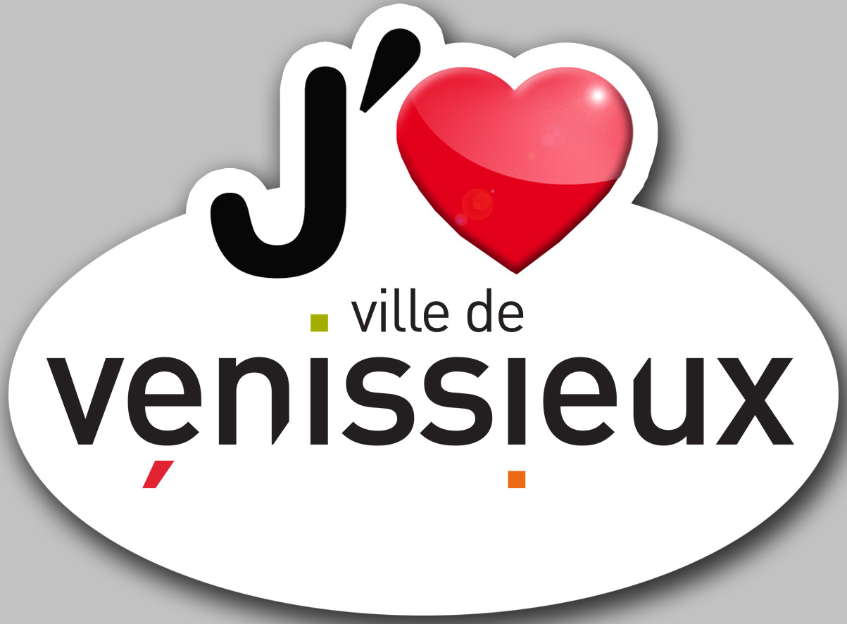 j'aime Vénissieux - 5x3.7cm - Sticker/autocollant