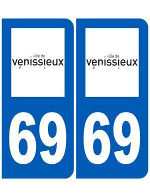 immatriculation 69 Vénissieux - Sticker/autocollant