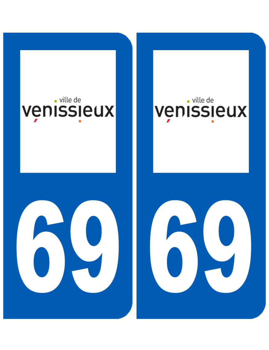 immatriculation 69 Vénissieux - Sticker/autocollant