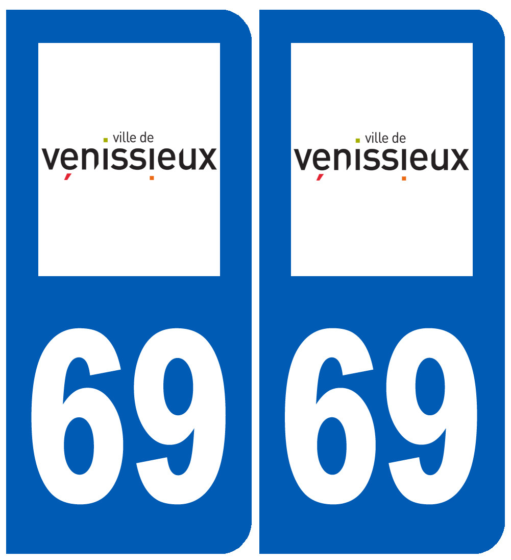 immatriculation 33 Vénissieux - Sticker/autocollant