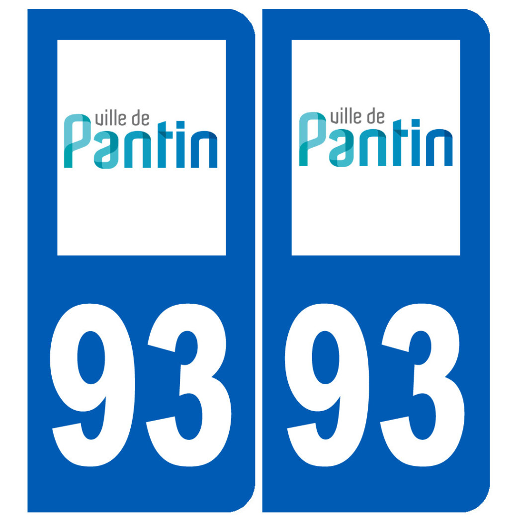 immatriculation 93 Pantin - Sticker/autocollant