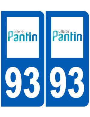 immatriculation 93 Pantin - Sticker/autocollant