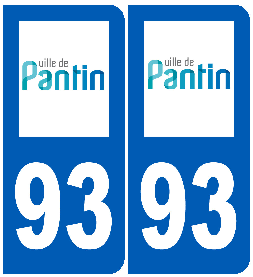 immatriculation 93 Pantin - Sticker/autocollant