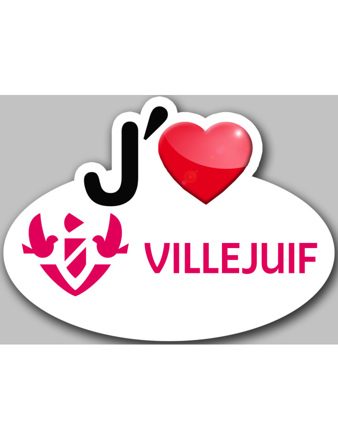 j'aime Villejuif - 15x11cm - Sticker/autocollant j'aime Villejuif - 15x11cm - Sticker/autocollant