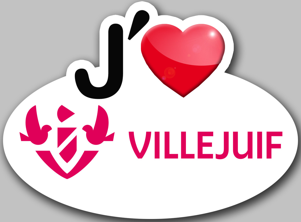 j'aime Villejuif - 15x11cm - Sticker/autocollant