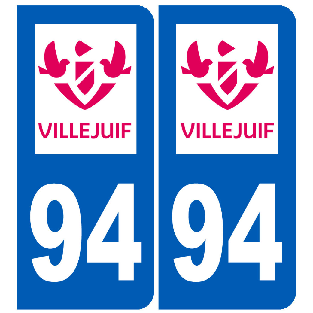 immatriculation 94 Villejuif - Sticker/autocollant