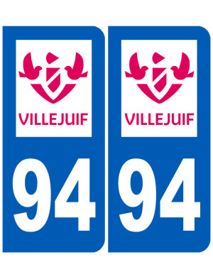 immatriculation 94 Villejuif - Sticker/autocollant